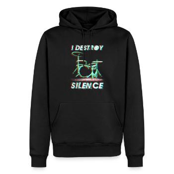 Schlagzeug Schlagzeuger Drummer Geschenk - Männer Premium Bio Hoodie - Schwarz - Vorne - Nico (187cm)
