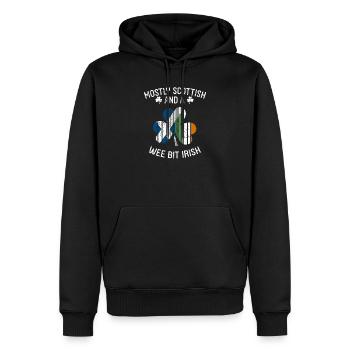 Écosse - Sweat à capuche Premium bio Homme - noir - Devant - Nico (187cm)