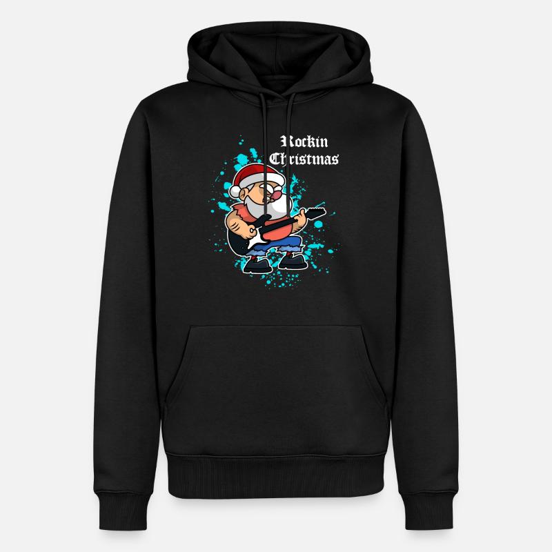 Noël rock - Sweat à capuche Premium bio Homme - noir