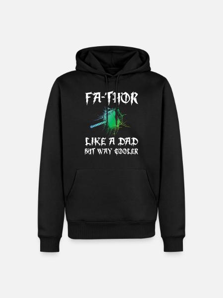 Fathor father dad - Men’s Premium Organic Hoodie - black