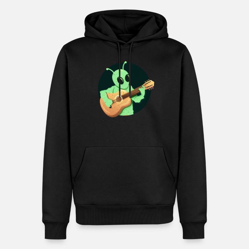 Guitare - Sweat à capuche Premium bio Homme - noir