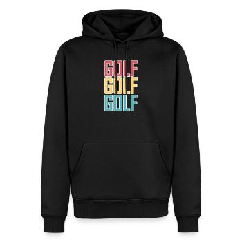 Golf Golf Golf - Sweat à capuche Premium bio Homme - noir - Devant - Nico (187cm)
