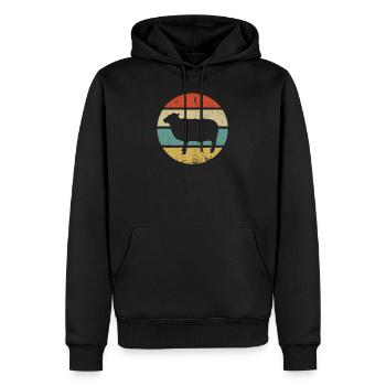 mouton - Sweat à capuche Premium bio Homme - noir - Devant - Nico (187cm)
