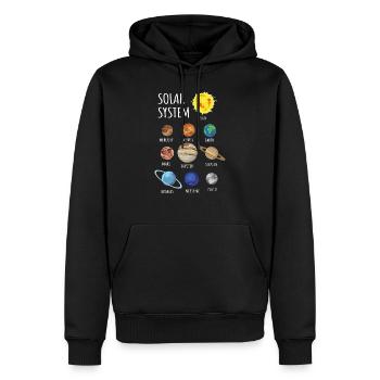 Universe planets - Men’s Premium Organic Hoodie - black - Front - Nico (187cm)