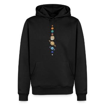 Universum Planeten - Männer Premium Bio Hoodie - Schwarz - Vorne - Nico (187cm)