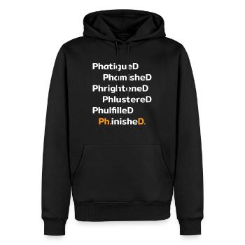 Doctorat inishe.D. Promotion Drôle - Sweat à capuche Premium bio Homme - noir - Devant - Nico (187cm)