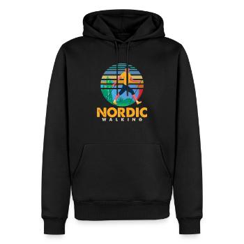 Trekking Trekkers Mountains Mountaineering - Men’s Premium Organic Hoodie - black - Front - Nico (187cm)