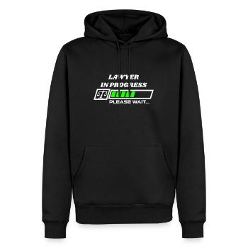 Anwalt in Arbeit - Männer Premium Bio Hoodie - Schwarz - Vorne - Nico (187cm)