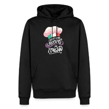 Cuisinier italien cuisine italienne Italie - Sweat à capuche Premium bio Homme - noir - Devant - Nico (187cm)