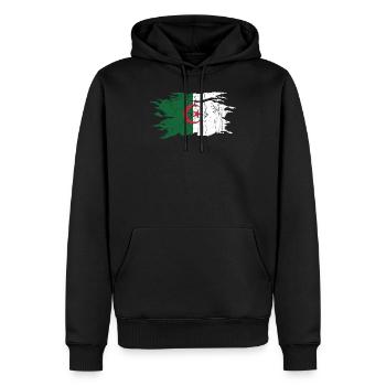 Algerien - Männer Premium Bio Hoodie - Schwarz - Vorne - Nico (187cm)