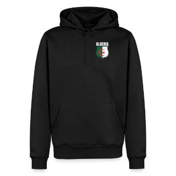Algerien - Männer Premium Bio Hoodie - Schwarz - Vorne - Nico (187cm)