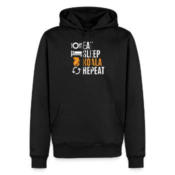 koala - Sweat à capuche Premium bio Homme - noir - Devant - Nico (187cm)