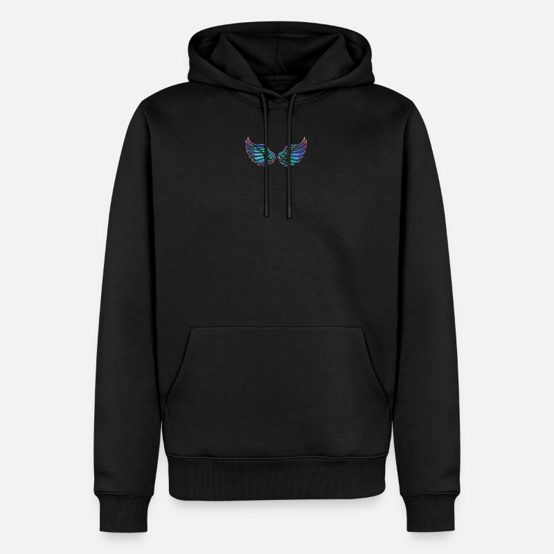 Des ailes - Sweat à capuche Premium bio Homme - noir