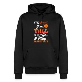 Basketball Basketballer Basketballmannschaft Gesch - Männer Premium Bio Hoodie - Schwarz - Vorne - Nico (187cm)