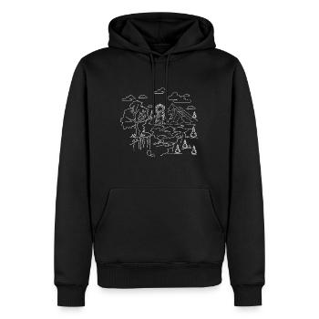 Mutter Natur Landschaft - Männer Premium Bio Hoodie - Schwarz - Vorne - Nico (187cm)