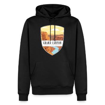 Parc national du Grand Canyon - Sweat à capuche Premium bio Homme - noir - Devant - Nico (187cm)