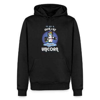 Einhorn Magic Fantasy Workout Fitness Langhantel - Männer Premium Bio Hoodie - Schwarz - Vorne - Nico (187cm)