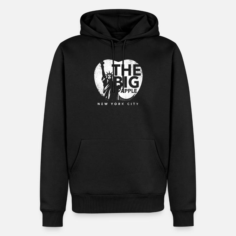 New York - Männer Premium Bio Hoodie - Schwarz
