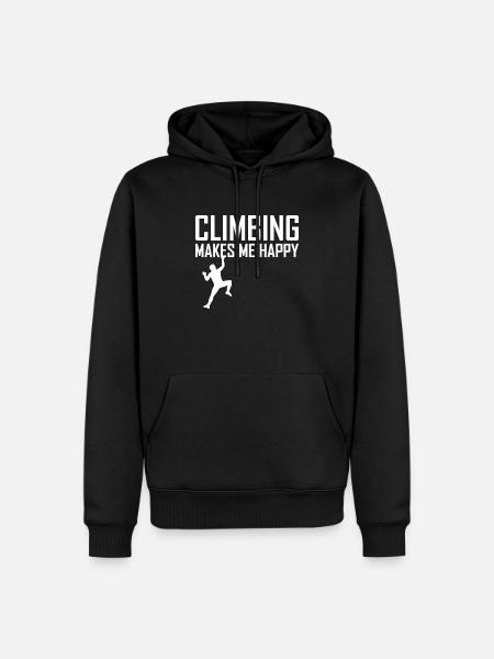 grimper - Sweat à capuche Premium bio Homme - noir