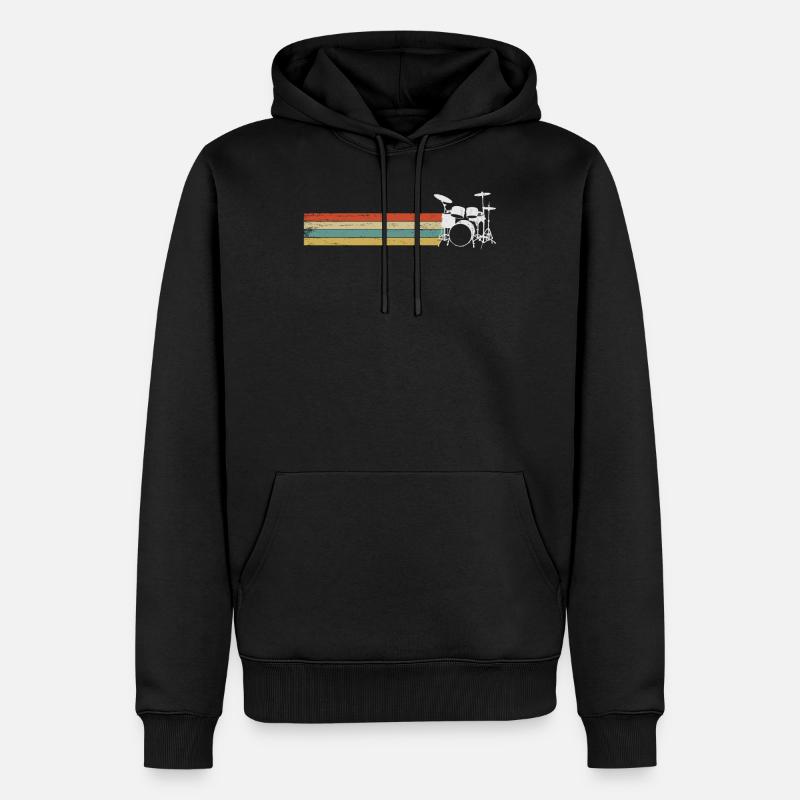 batterie - Sweat à capuche Premium bio Homme - noir