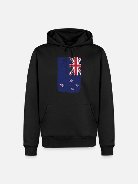 Neuseeland - Männer Premium Bio Hoodie - Schwarz