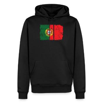 Portugal - Sweat à capuche Premium bio Homme - noir - Devant - Nico (187cm)
