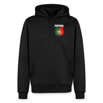 Portugal - Sweat à capuche Premium bio Homme - noir - Devant - Nico (187cm)