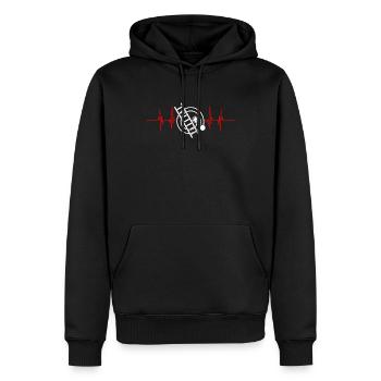 Nettoyeur de maison de ramoneur - Sweat à capuche Premium bio Homme - noir - Devant - Nico (187cm)