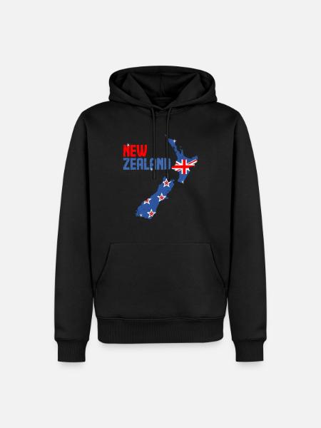 Neuseeland - Männer Premium Bio Hoodie - Schwarz