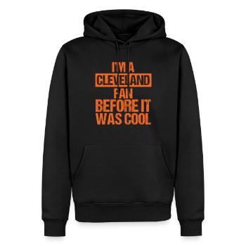 Cadeau de footballeur de sports d'équipe de football américain I - Sweat à capuche Premium bio Homme - noir - Devant - Nico (187cm)