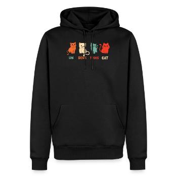 Un Deux Trois Cat - Men’s Premium Organic Hoodie - black - Front - Nico (187cm)
