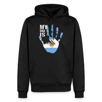 Argentina Falg, My DNA Is Argentinian, Argentina - Men’s Premium Organic Hoodie - black - Front - Nico (187cm)