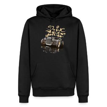 so schnell... hot rod rat-rod auto - Männer Premium Bio Hoodie - Schwarz - Vorne - Nico (187cm)