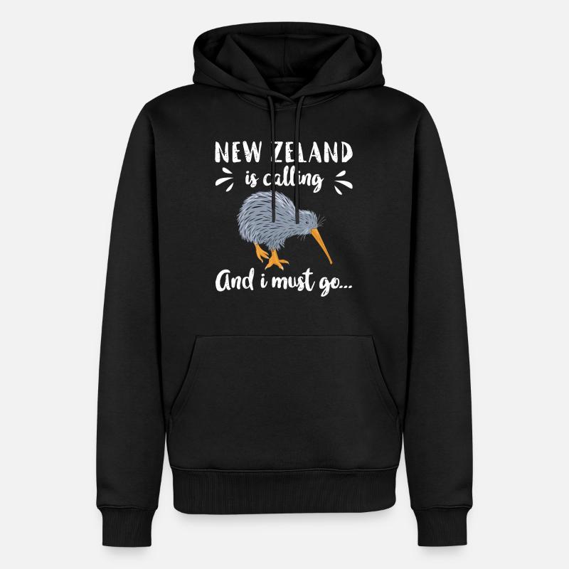 Kiwi de Nouvelle-Zélande - Sweat à capuche Premium bio Homme - noir