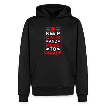Canada - Sweat à capuche Premium bio Homme - noir - Devant - Nico (187cm)