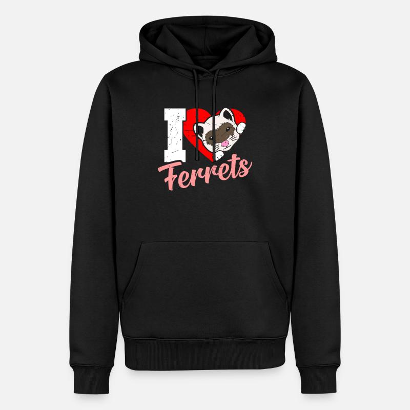 Frettchen - Männer Premium Bio Hoodie - Schwarz