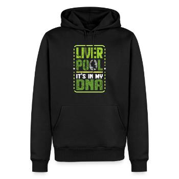 Liverpool - Männer Premium Bio Hoodie - Schwarz - Vorne - Nico (187cm)
