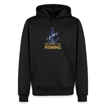 Je suis destiné à la pêche - Sweat à capuche Premium bio Homme - noir - Devant - Nico (187cm)
