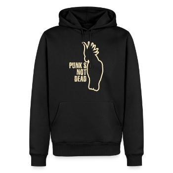 Cacatoès punk - Sweat à capuche Premium bio Homme - noir - Devant - Nico (187cm)