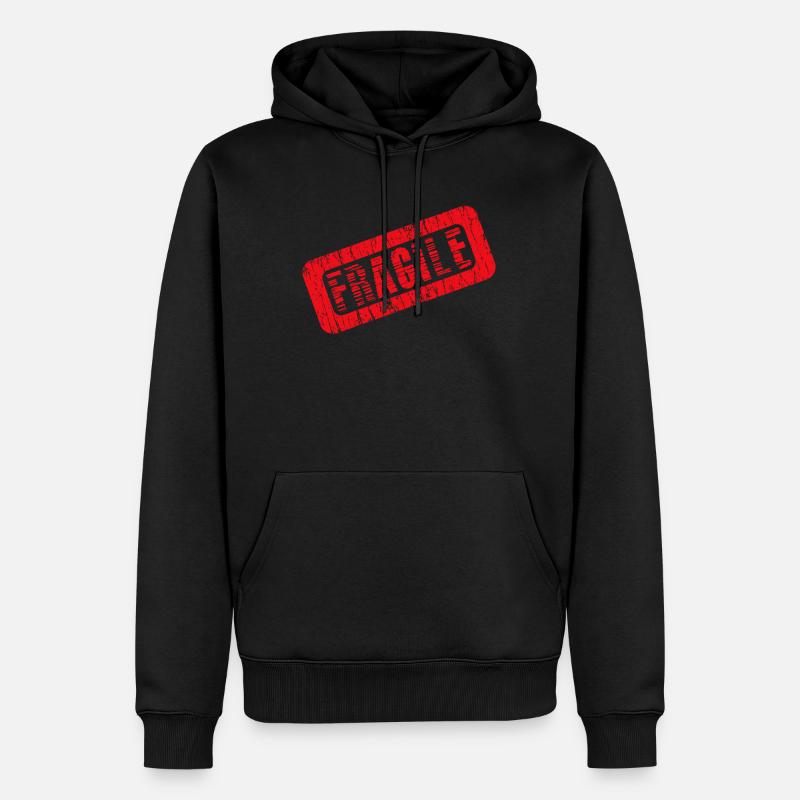 fragile - Sweat à capuche Premium bio Homme - noir