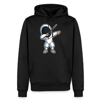 Escrimeur DAB - Sweat à capuche Premium bio Homme - noir - Devant - Nico (187cm)