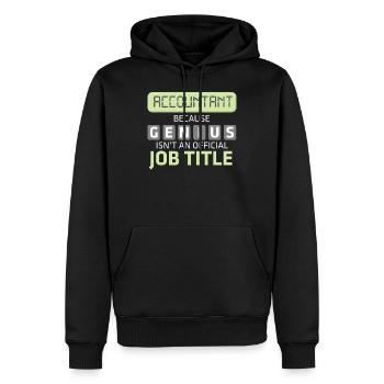 Comptable Comptable Conseiller fiscal - Sweat à capuche Premium bio Homme - noir - Devant - Nico (187cm)