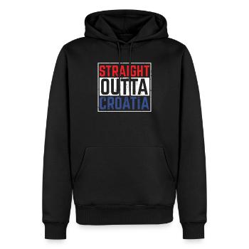 Kroatien Kroatisch Zagreb Geschenk - Männer Premium Bio Hoodie - Schwarz - Vorne - Nico (187cm)