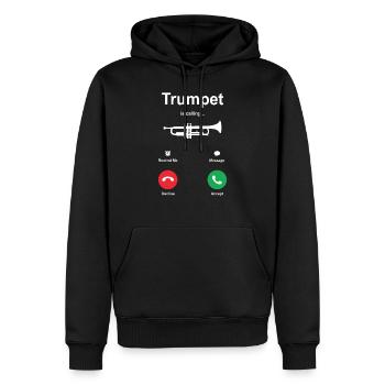 Trompete - Männer Premium Bio Hoodie - Schwarz - Vorne - Nico (187cm)