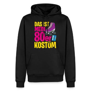 80er Jahre Party Outfit Kostüm Verkleidung 80s - Männer Premium Bio Hoodie - Schwarz - Vorne - Nico (187cm)