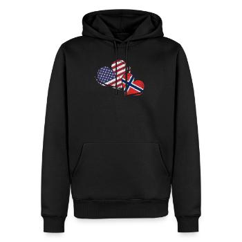 Norvège - Sweat à capuche Premium bio Homme - noir - Devant - Nico (187cm)