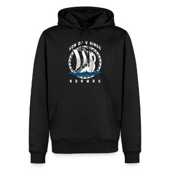 Norwegen - Männer Premium Bio Hoodie - Schwarz - Vorne - Nico (187cm)