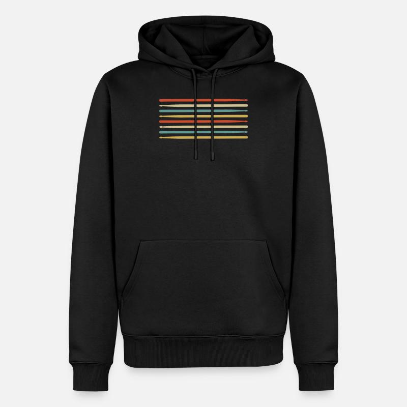 Schlagzeug - Männer Premium Bio Hoodie - Schwarz