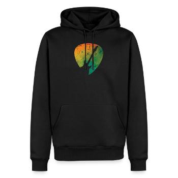 Gitarre - Männer Premium Bio Hoodie - Schwarz - Vorne - Nico (187cm)