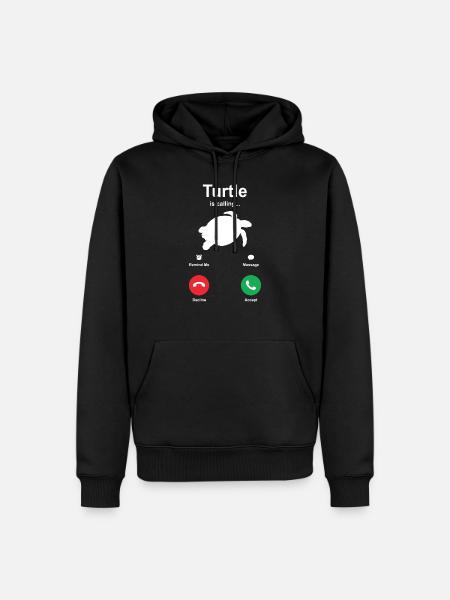 turtle - Men’s Premium Organic Hoodie - black
